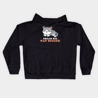 Funny Cat Sleeping Nap Bigger Kids Hoodie